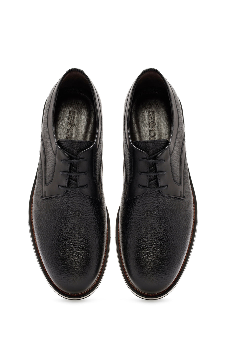 Men's Black Lace-up Leather Casual Shoes