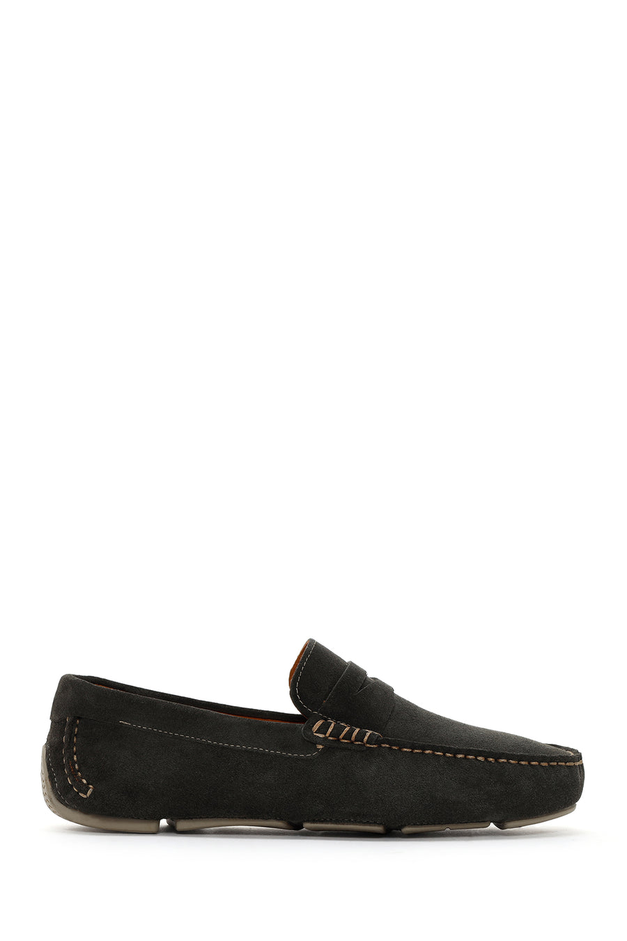 Erkek Haki Süet Deri Loafer 25SFD630310 | Derimod