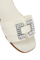 Women's White Stone Slippers | Derimod
