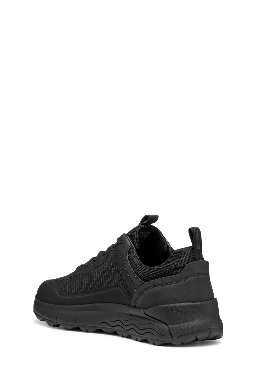 Geox Men Black U Spherica 4X4 B Abx A - Text+ Lace-Up Thick-Soled Fabric Sneaker