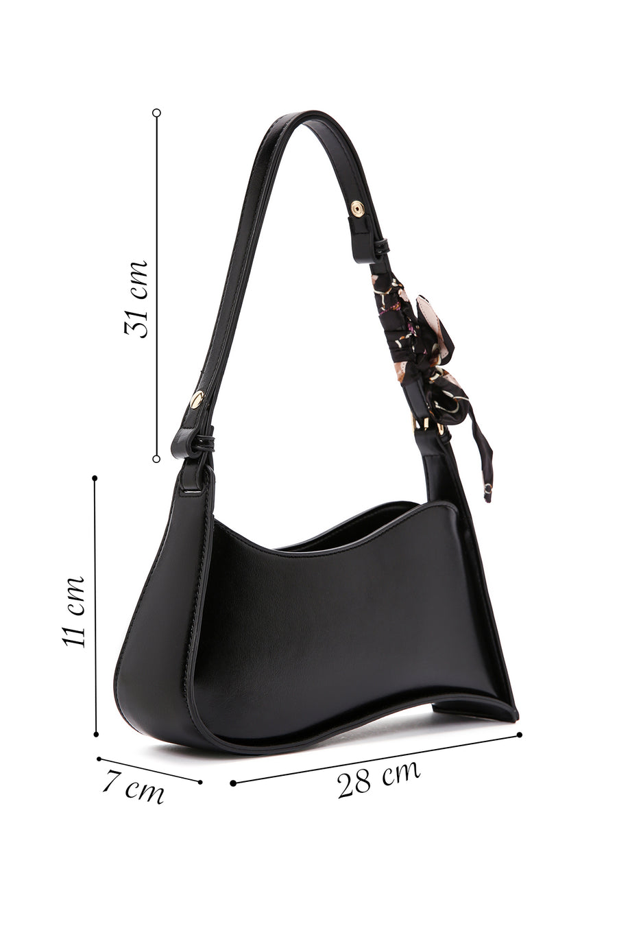 Women's Black Classic Shoulder Bag