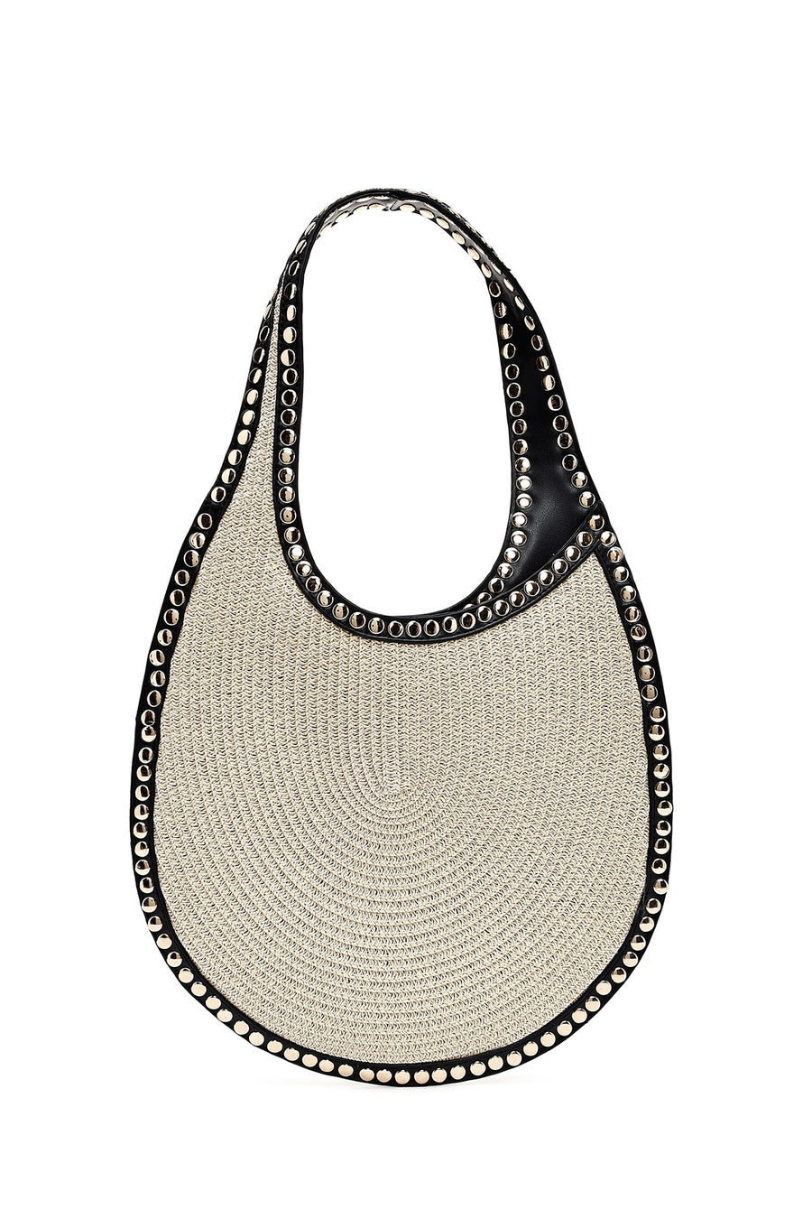 Women's Beige Straw Shoulder Bag