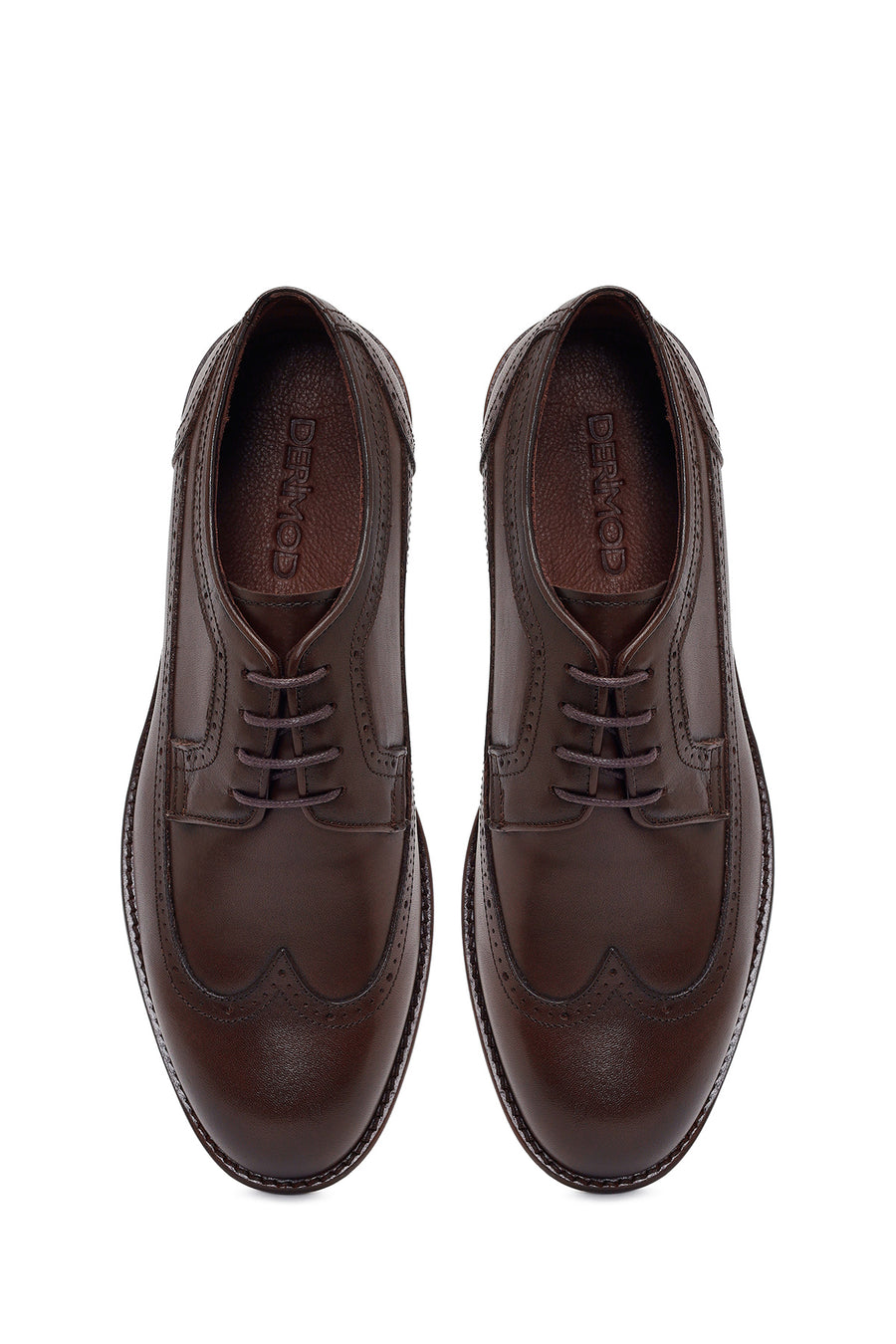 Men's Brown Laced Leather Classic Shoes