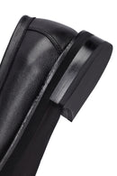 Woman Black Tassel Leather Masculine Loafer | Derimod