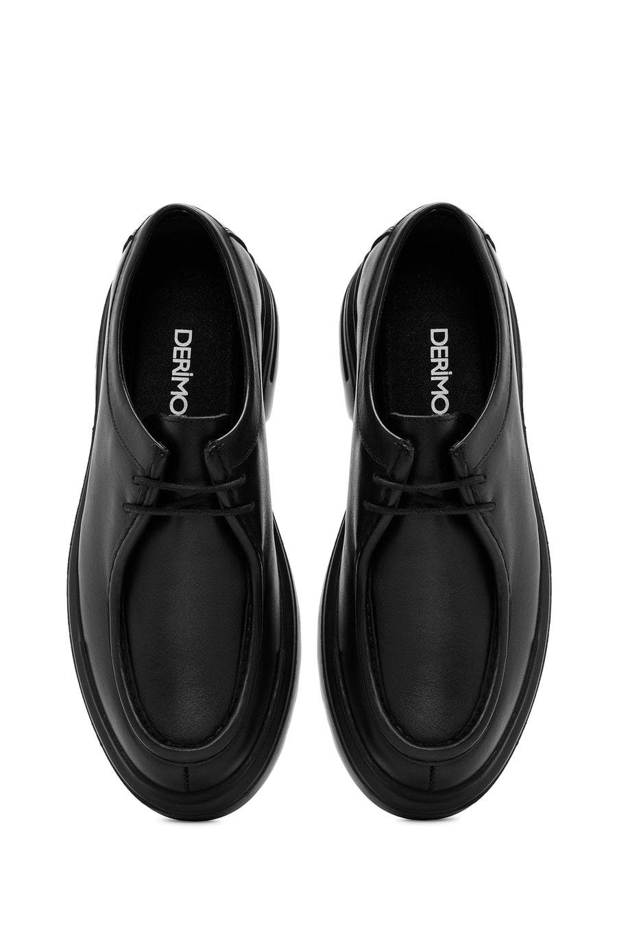 Men's Black Lace-up Leather Casual Shoes