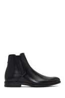 Male Black Leather Chelsea Boots | Derimod