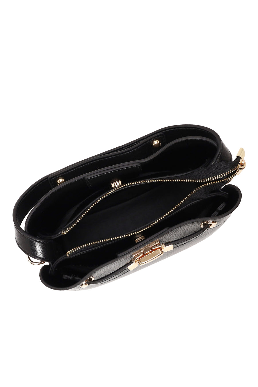 Woman Black Long-Strap Classic Shoulder Bag