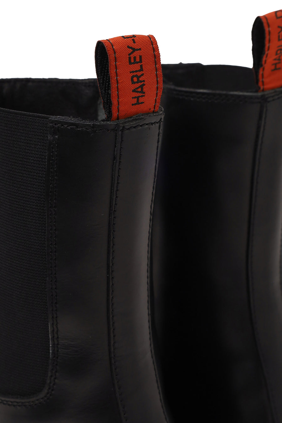 Harley Davidson Woman Black Glenn Zip Closure Thick-Soled Leather Boots