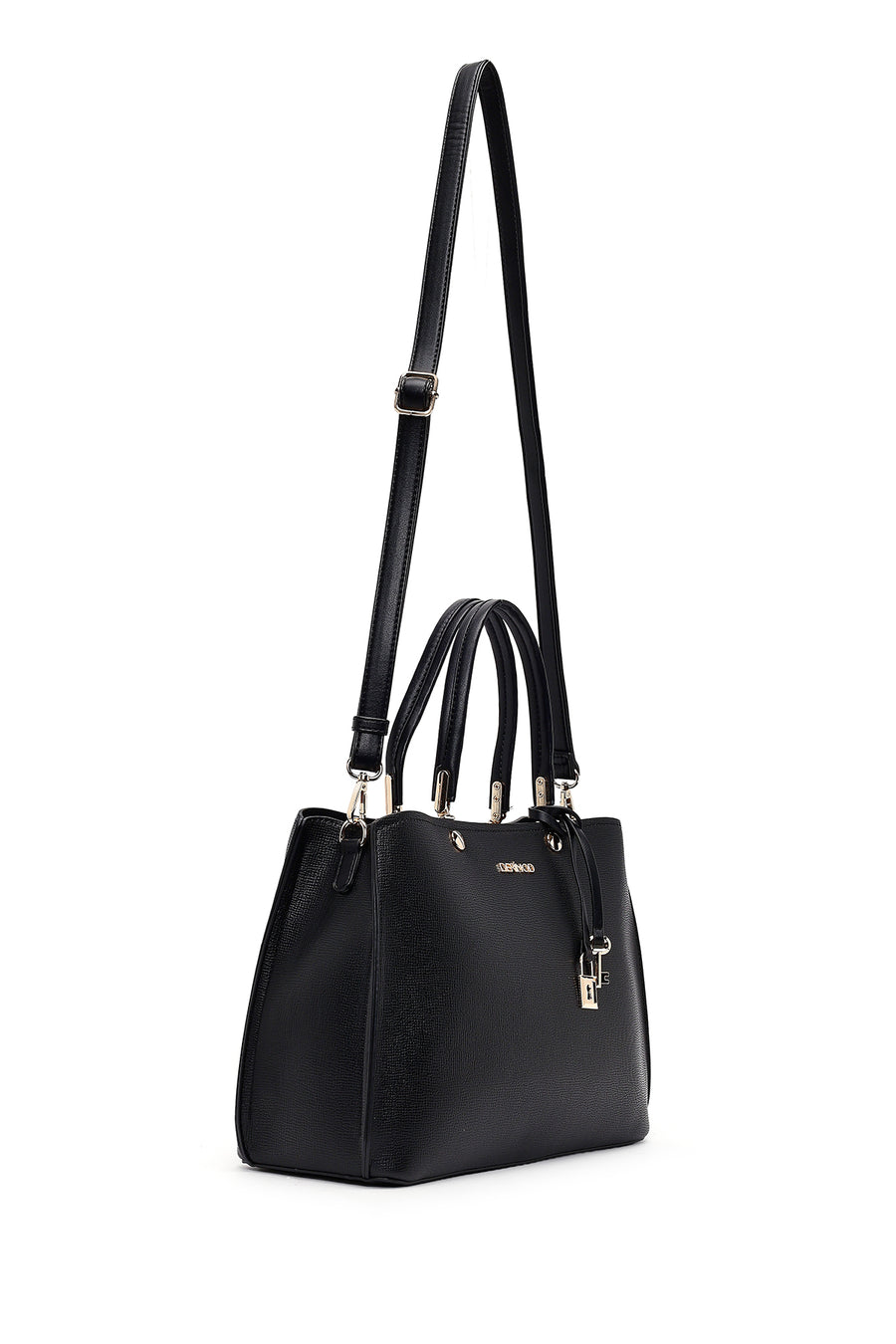 Women's Black Long Strap Classic Handbag