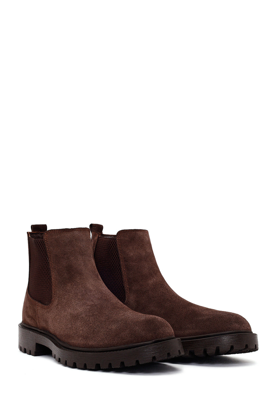 Male Brown Suede Chelsea Boots