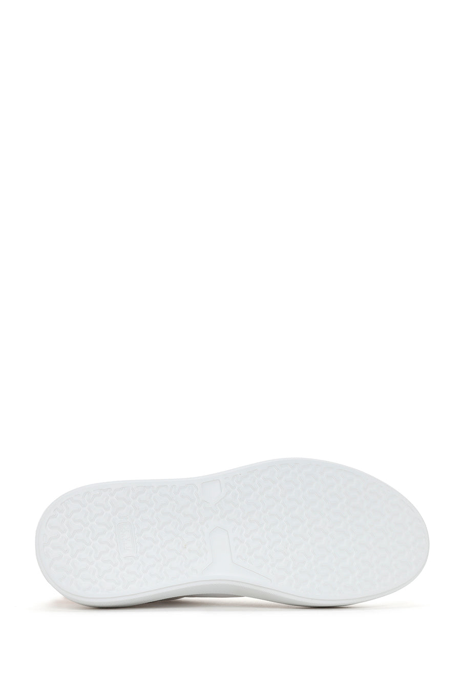 Women's White Laced Leather Sneaker with Accessory Detail