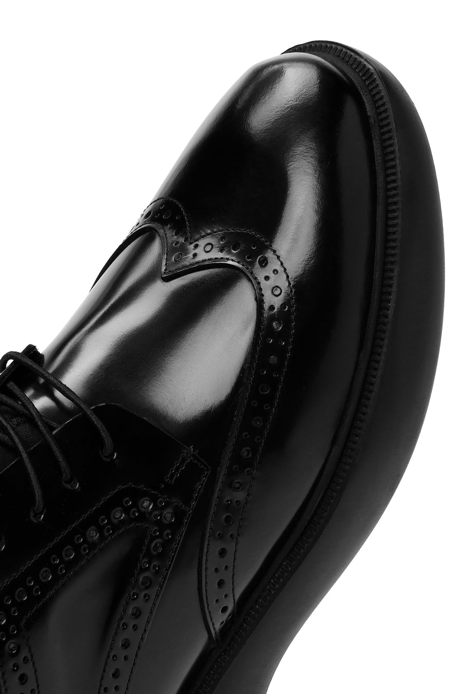Men's Black Lace Up Leather Casual Shoes