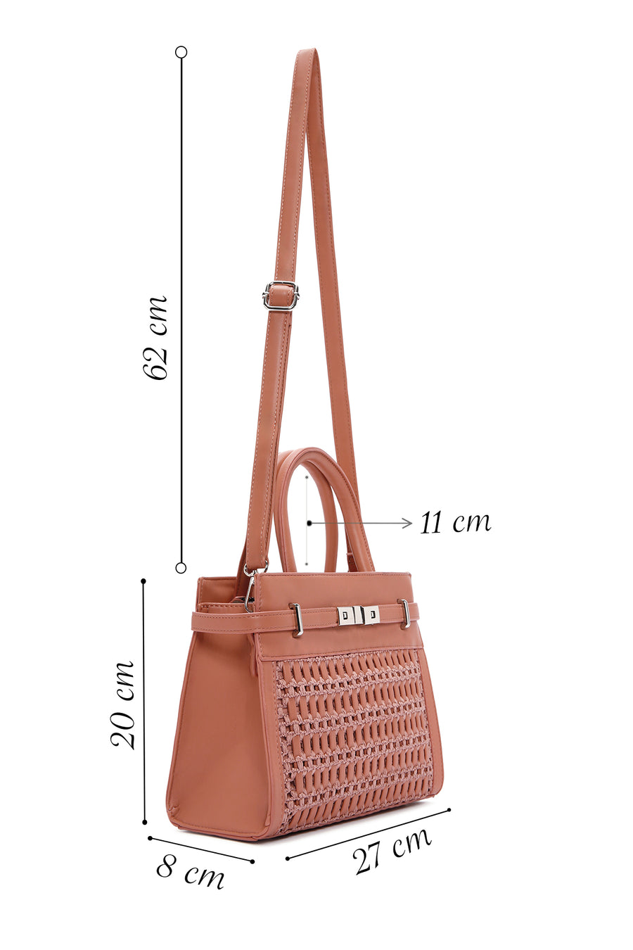 Women's Pink Long Strap Shoulder Bag