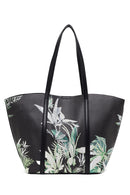 Woman Black Printed Shoulder Bag | Derimod