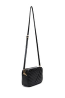 Women's Black Quilted Crossbody Bag | Derimod