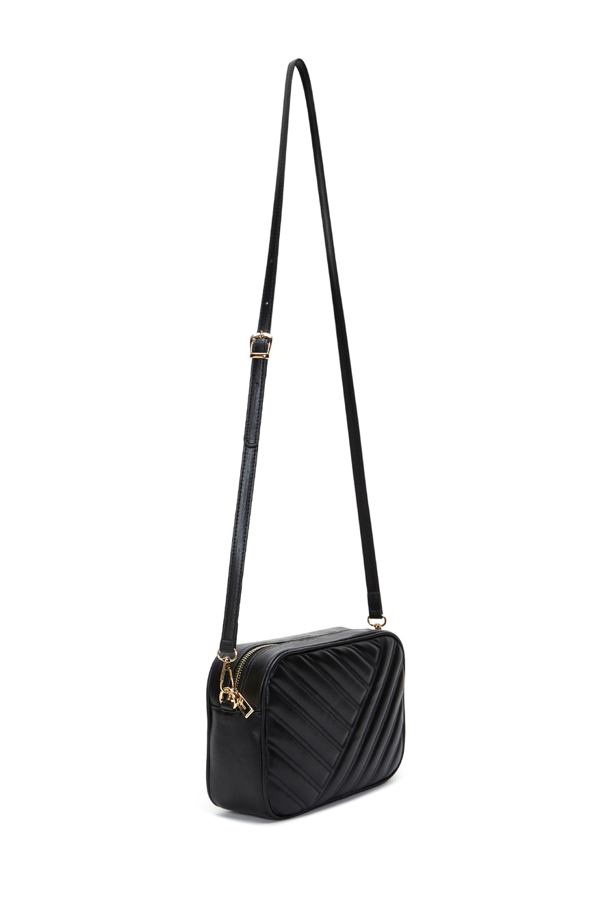 Women's Black Quilted Crossbody Bag