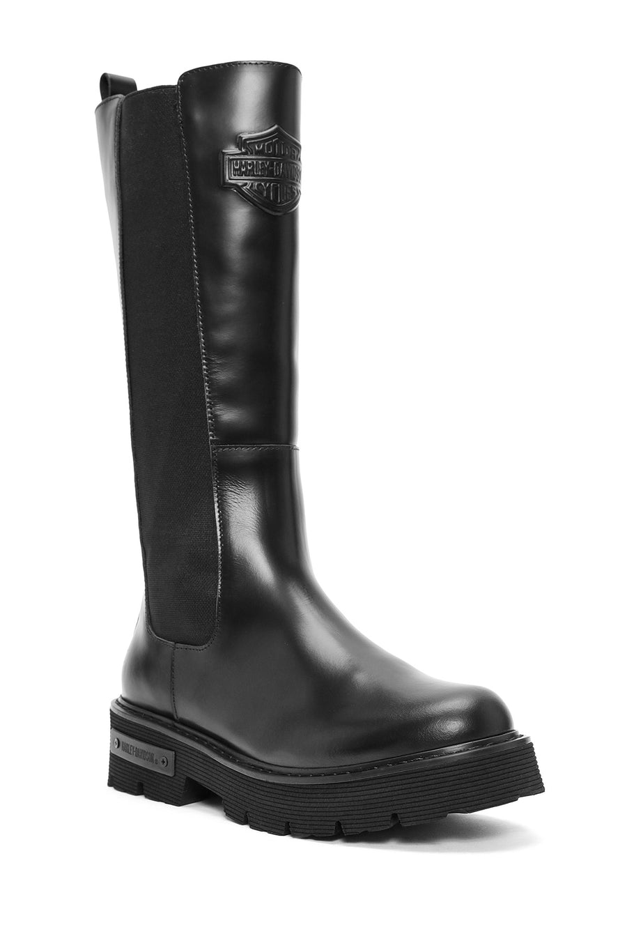 Harley Davidson Women's Black Spiez Zippered Leather Boots