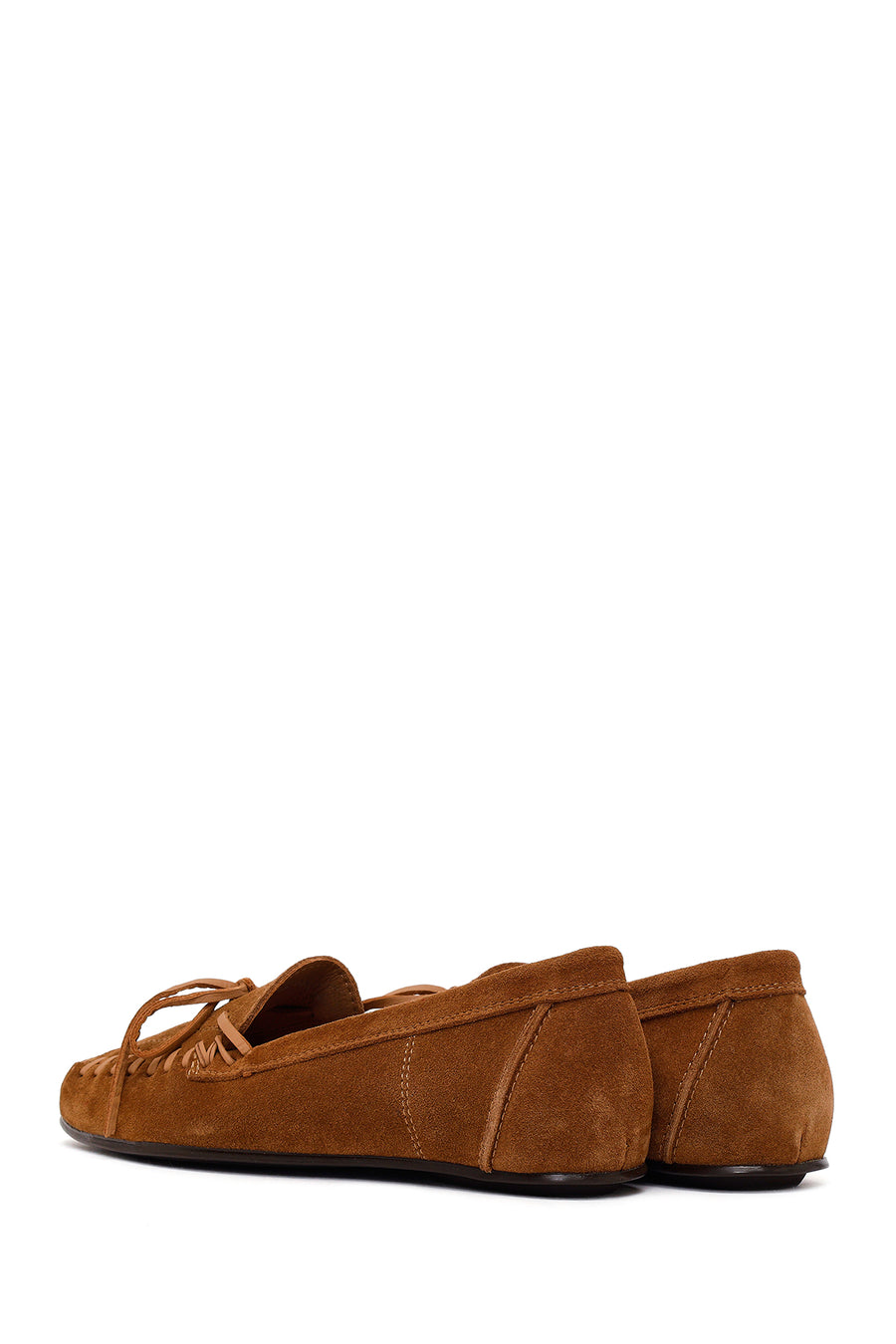 Women's Tan Suede Leather Loafer