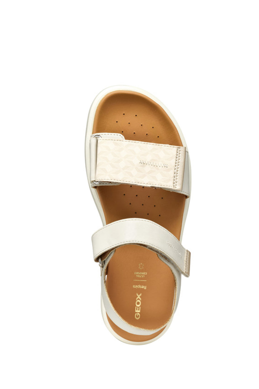 Geox Kadın Krem D Xand 2S E - Smo. Lea + Pear Bantlı Deri Sandalet