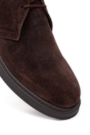 Male Brown Lace-up Suede Boots | Derimod