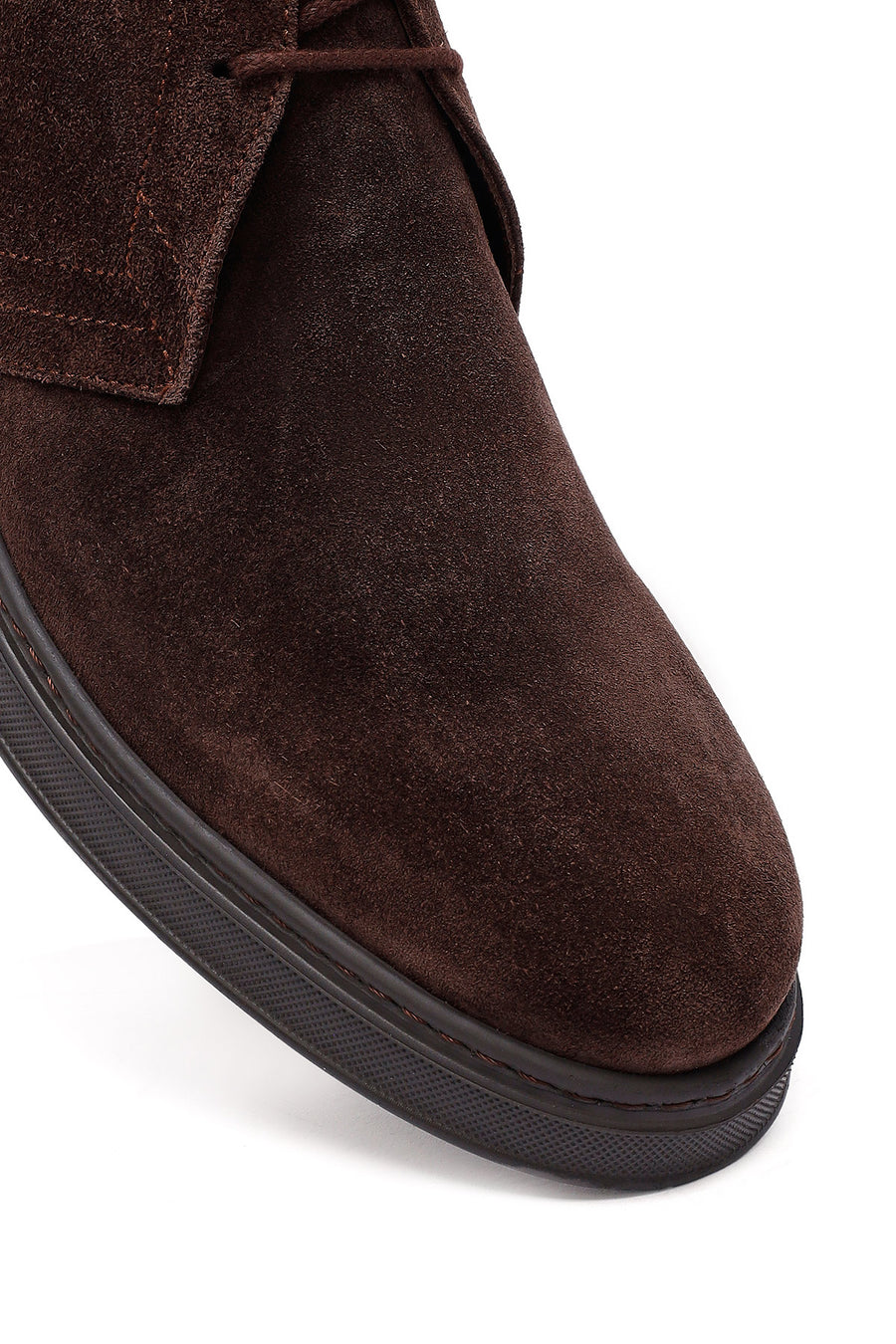Male Brown Lace-up Suede Boots
