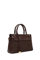Women's Brown Long Strap Patterned Shoulder Bag | Derimod