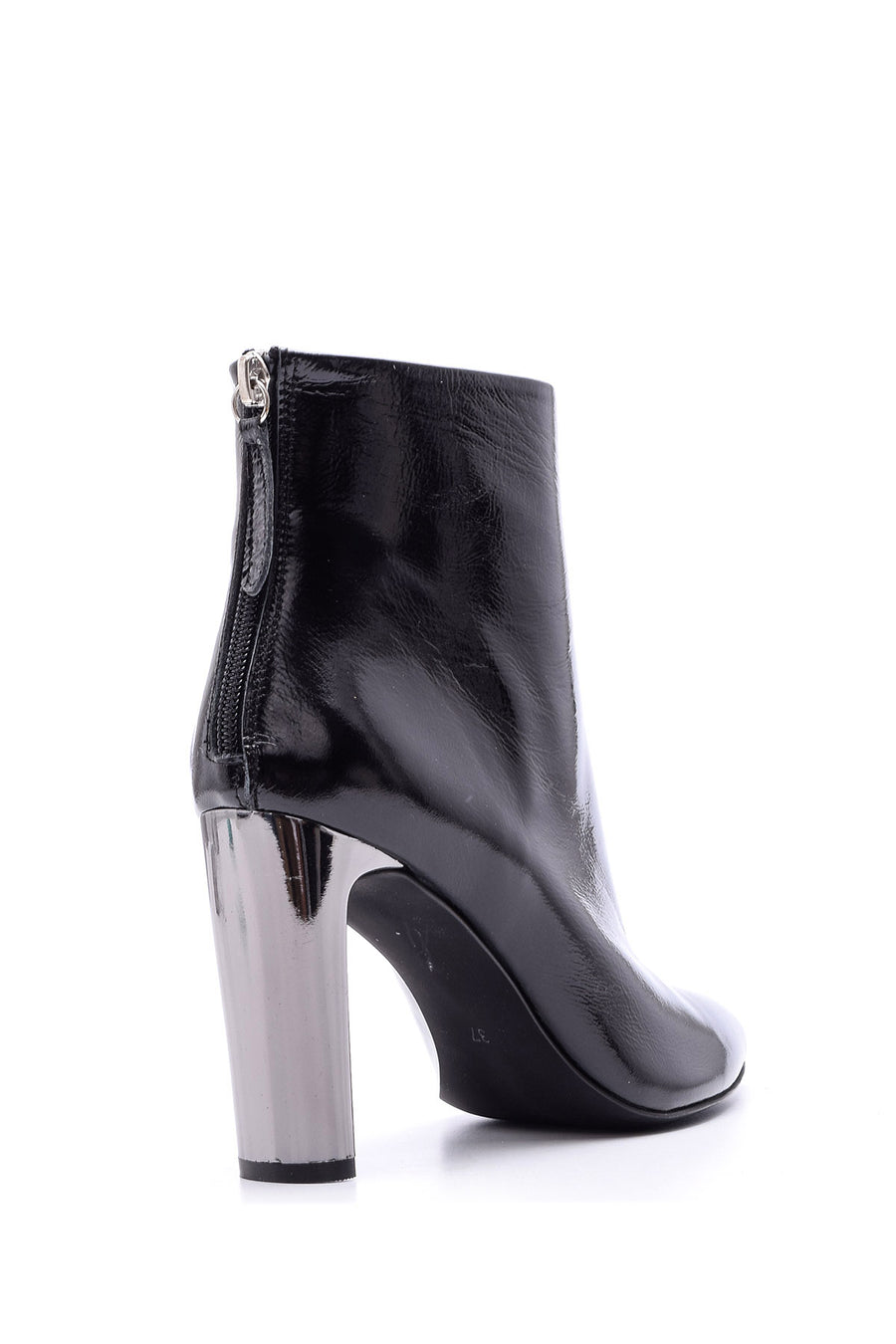 Women's Metal Heeled Leather Boots
