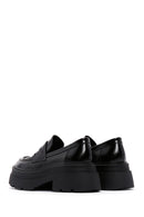 Women's Black Patent Leather Loafers | Derimod