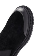 Women's Black Suede Leather Chelsea Boots | Derimod