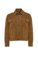 Valenza Women's Camel Suede Leather Jacket | Derimod
