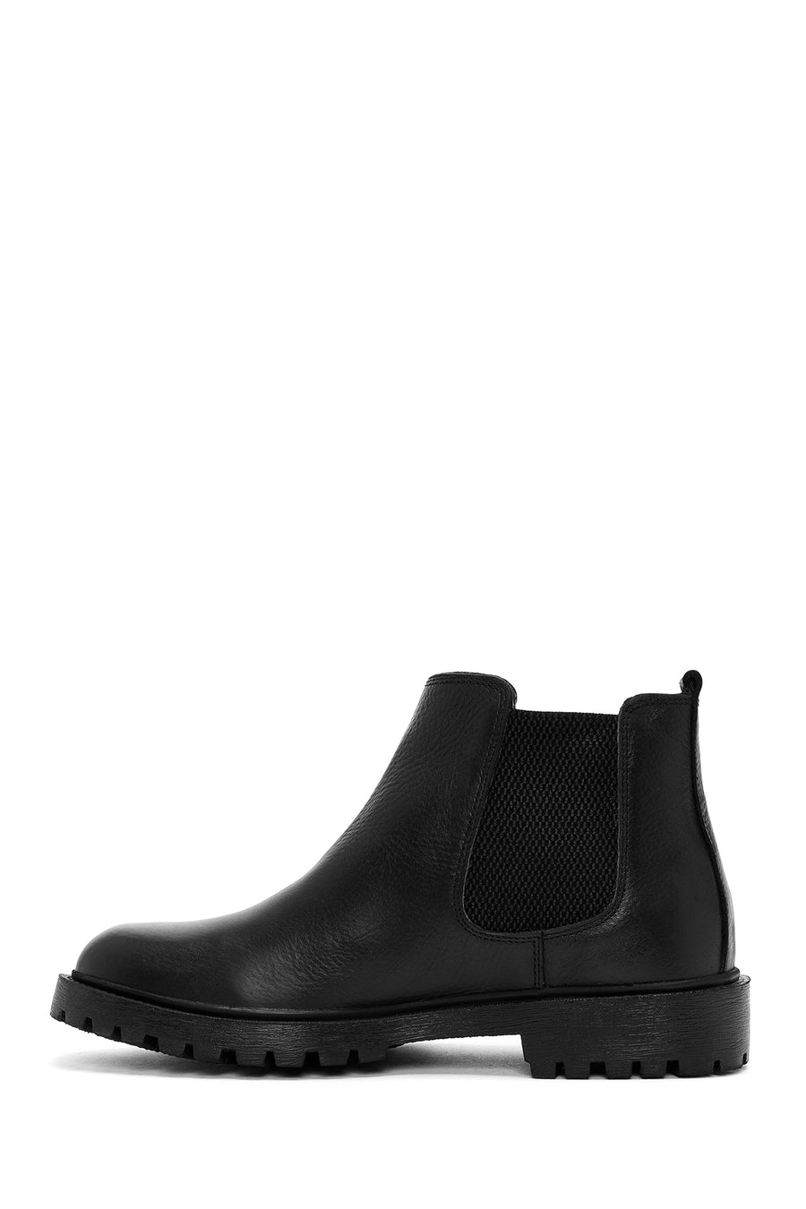 Men's Black Leather Casual Chelsea Boots