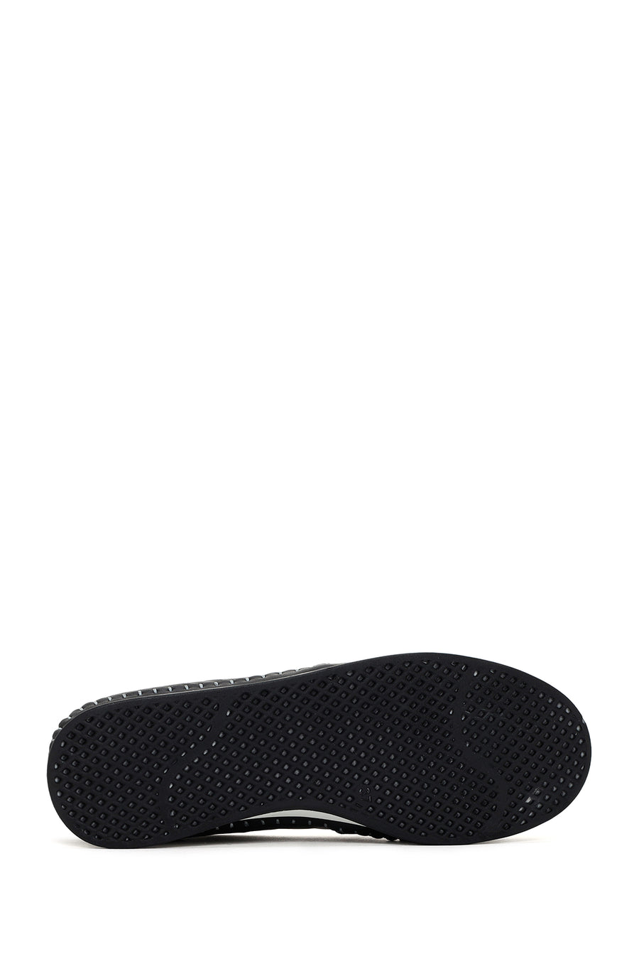 Women's Black Thick Soled Leather Comfort Loafer