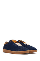 Derimod Studio Women's Navy Blue Lace-up Suede Sneaker | Derimod