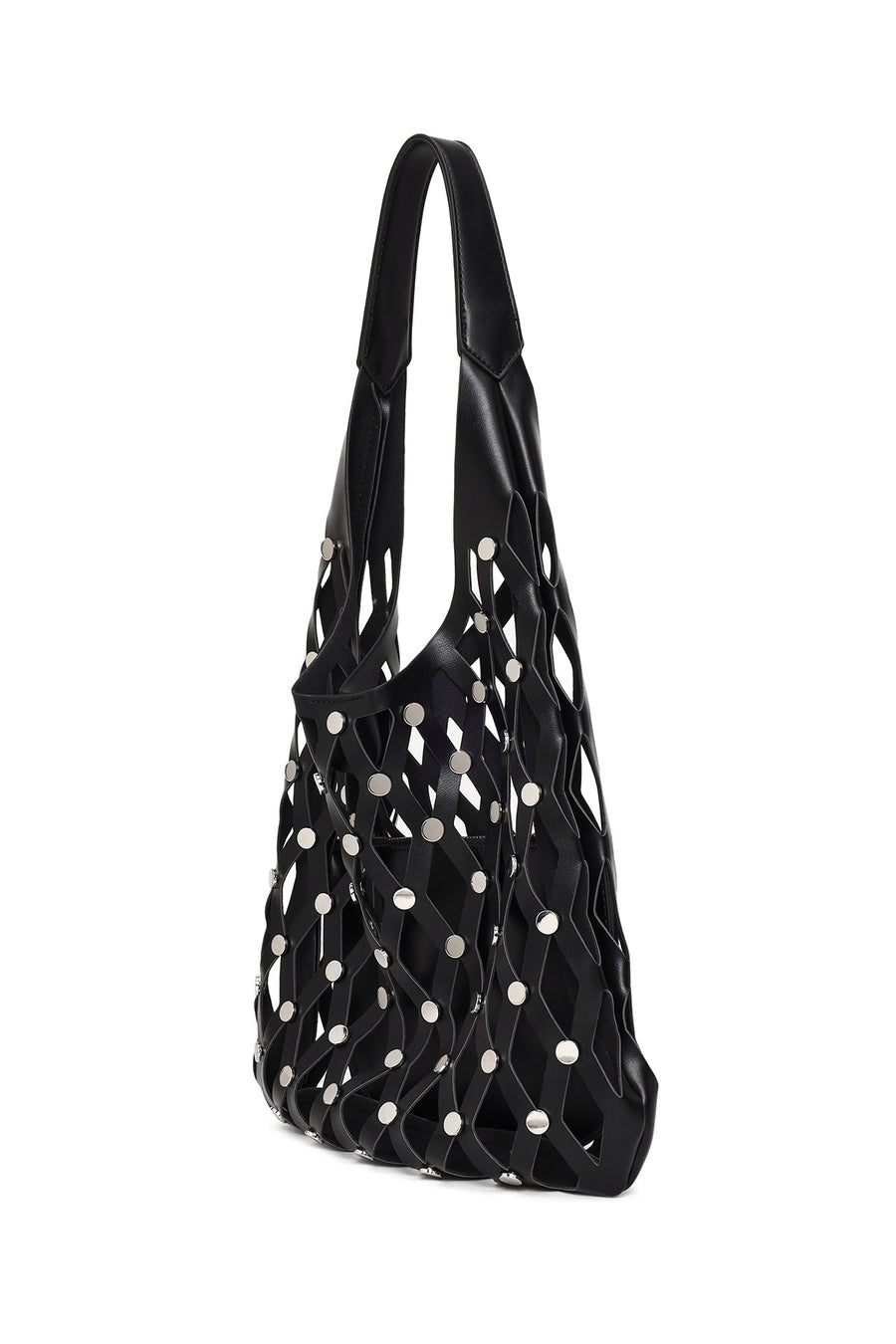 Woman Black Mesh Shoulder Bag