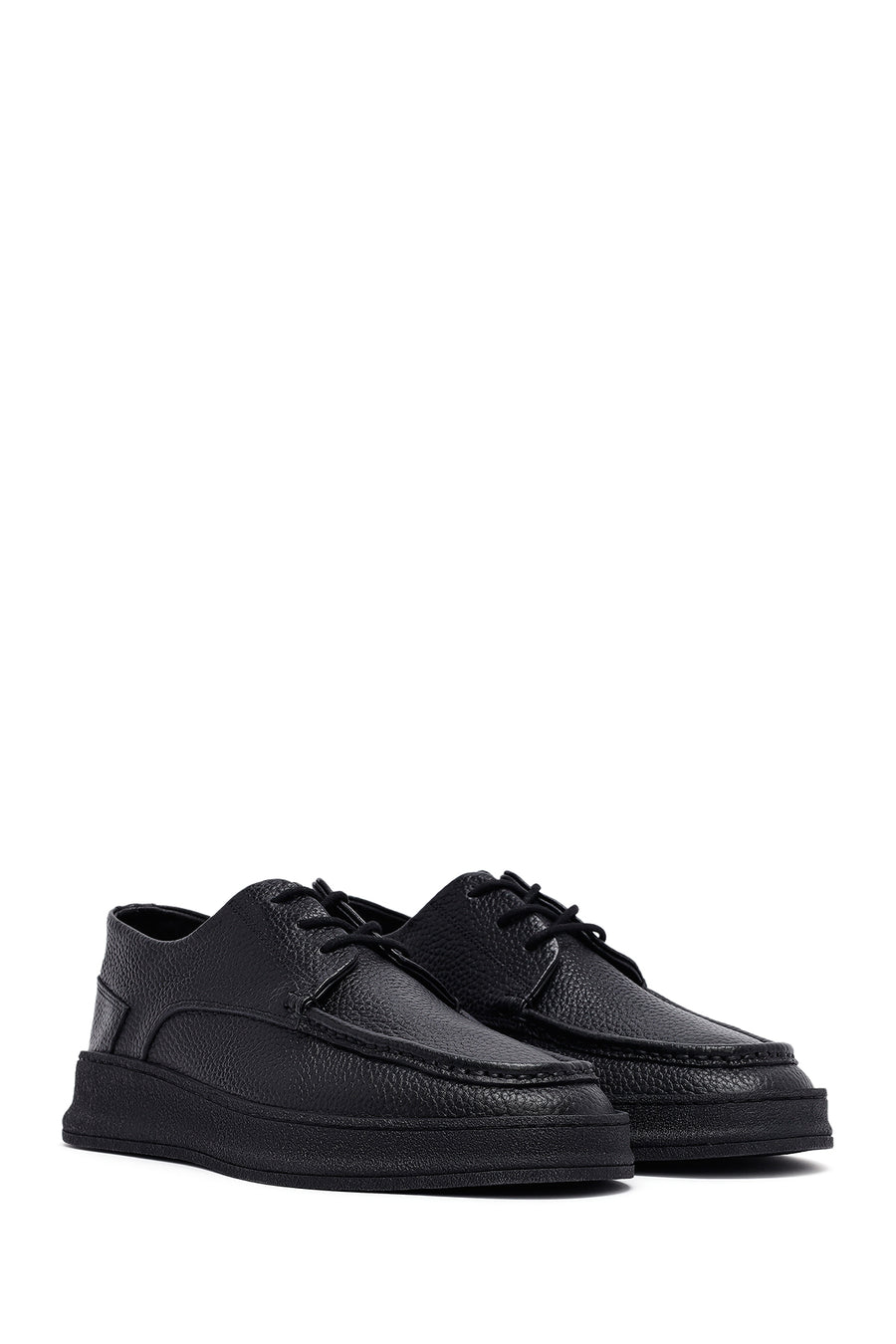 Men's Black Lace Up Leather Casual Shoes