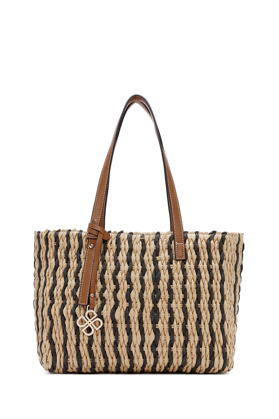 Women's Beige Straw Shoulder Bag 24SBD2620M7 | Derimod