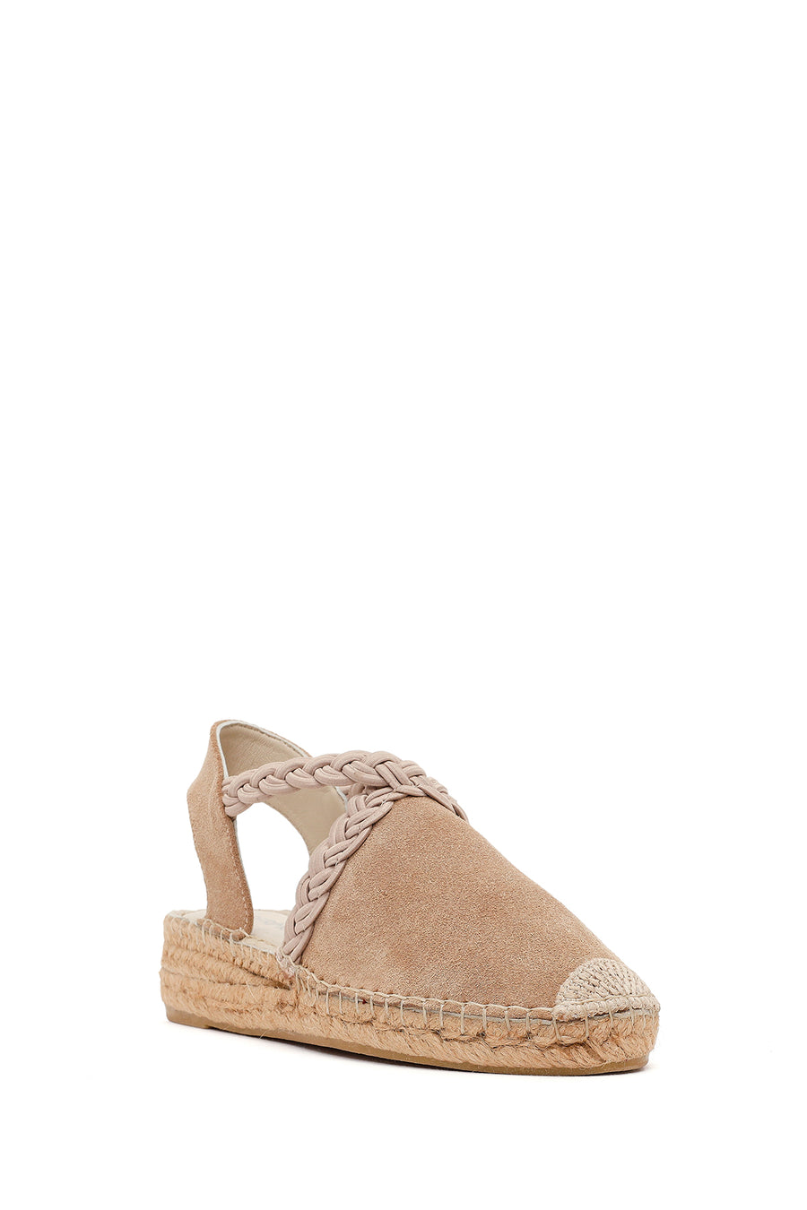 Women's Beige Suede Leather Espadrille