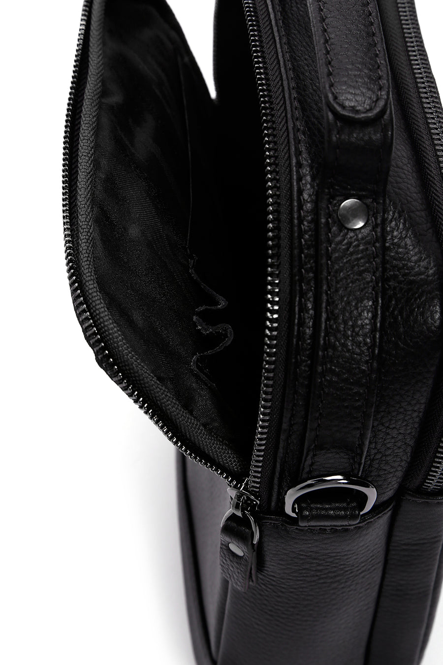 Men's Black Messenger Bag