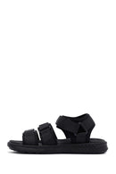 Men's Black Fabric Sandals | Derimod