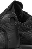 Geox Erkek Siyah U Aerantis A - Tumb Bağcıklı Deri Sneaker | Derimod