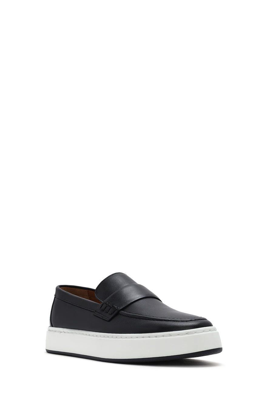 Men's Black Chunky Leather Loafers