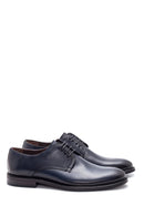 Men's Navy Blue Leather Classic Shoes | Derimod