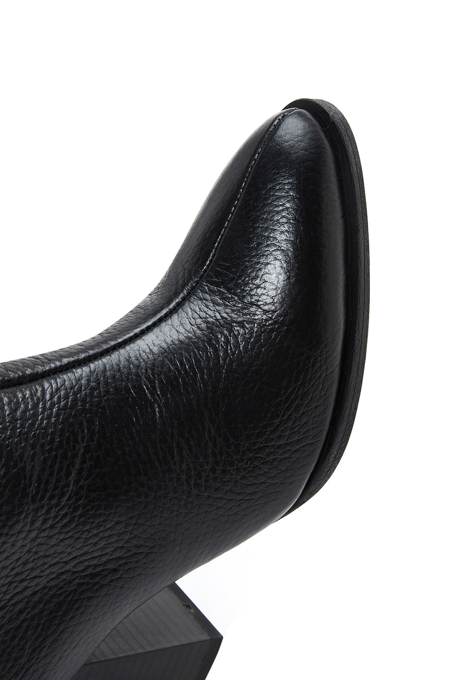 Women's Black Heeled Leather Boots