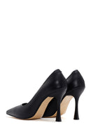 Women's Black Leather Stiletto | Derimod
