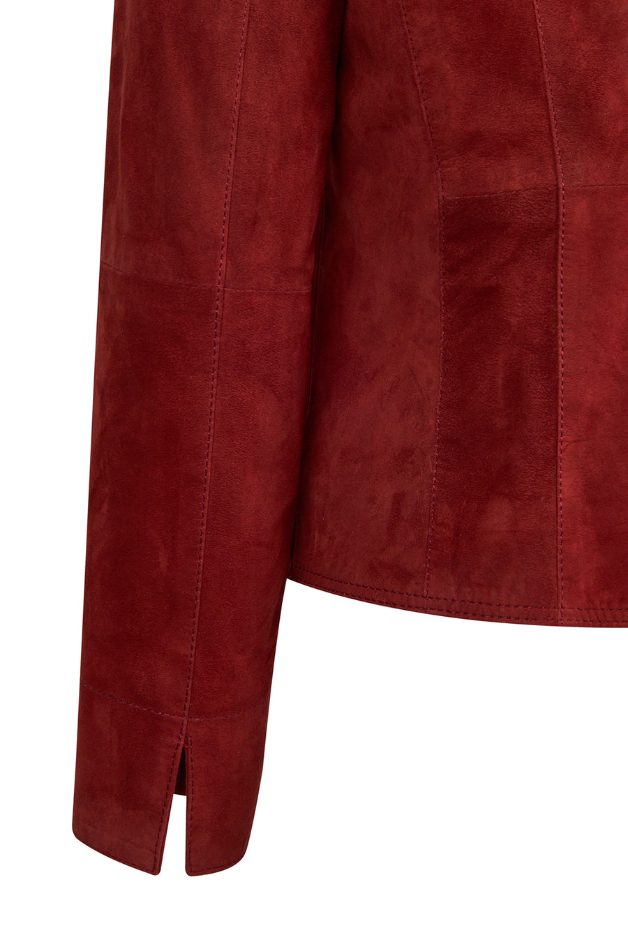 Lara Woman Burgundy Short Suede Jacket