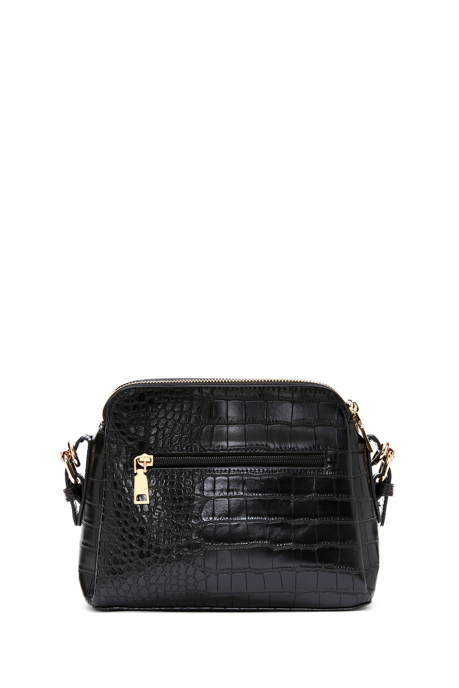 Women's Black Crocodile Cross Bag