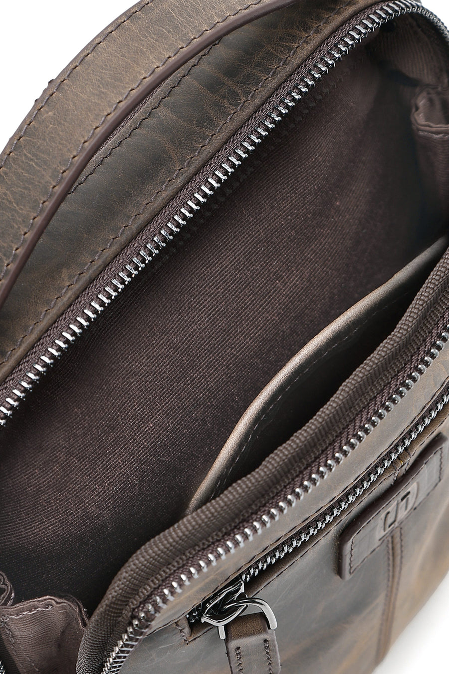 Men's Mink Leather Messenger Bag