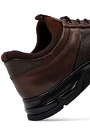 Male Brown Lace-up Leather Casual Sneaker | Derimod
