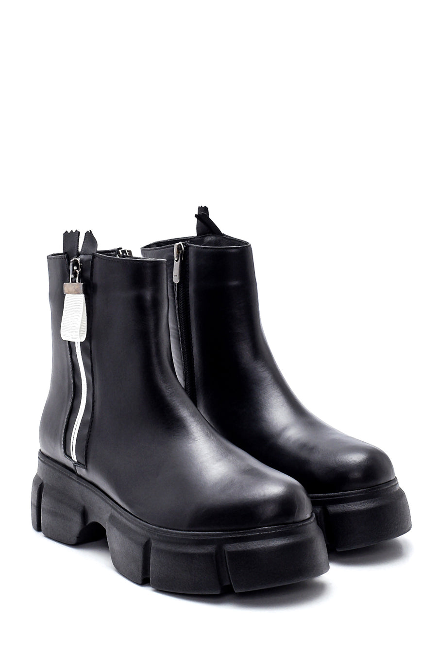 Women's Thick Soled Leather Boots