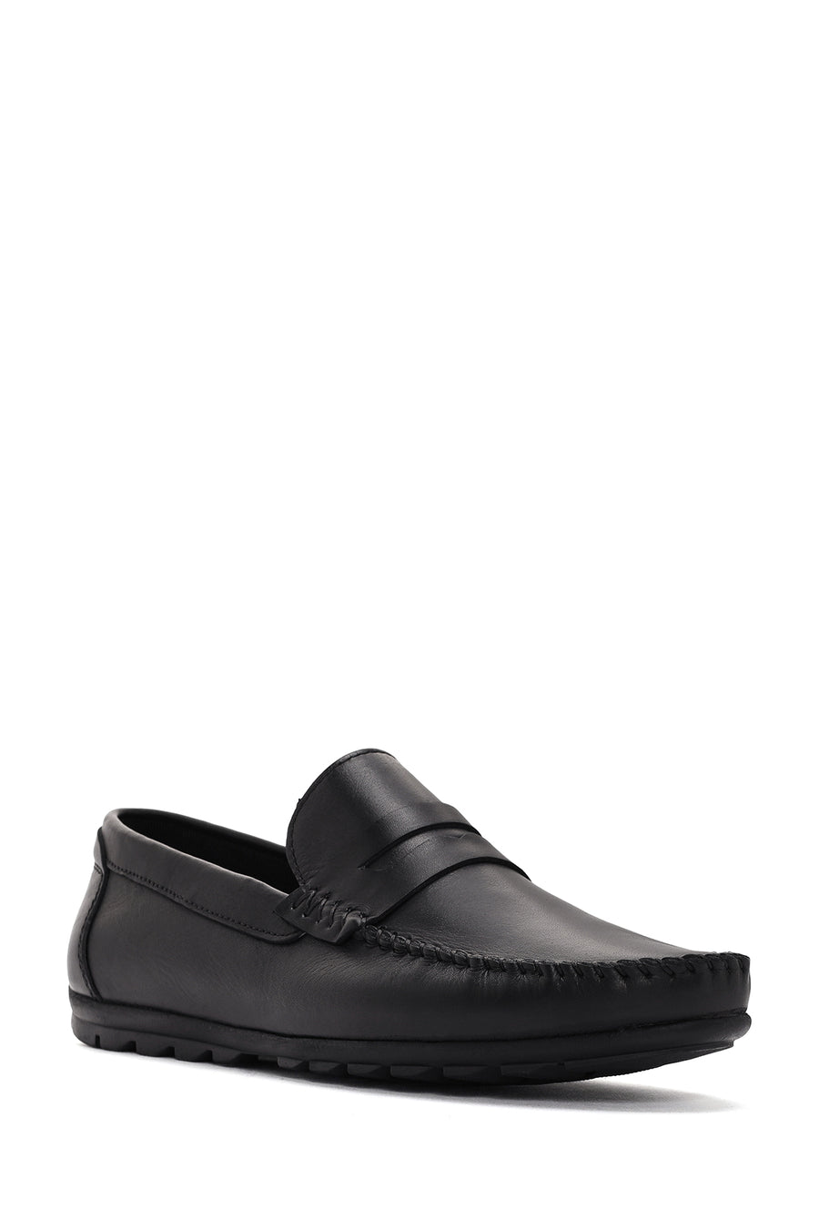 Erkek Siyah Deri Casual Loafer